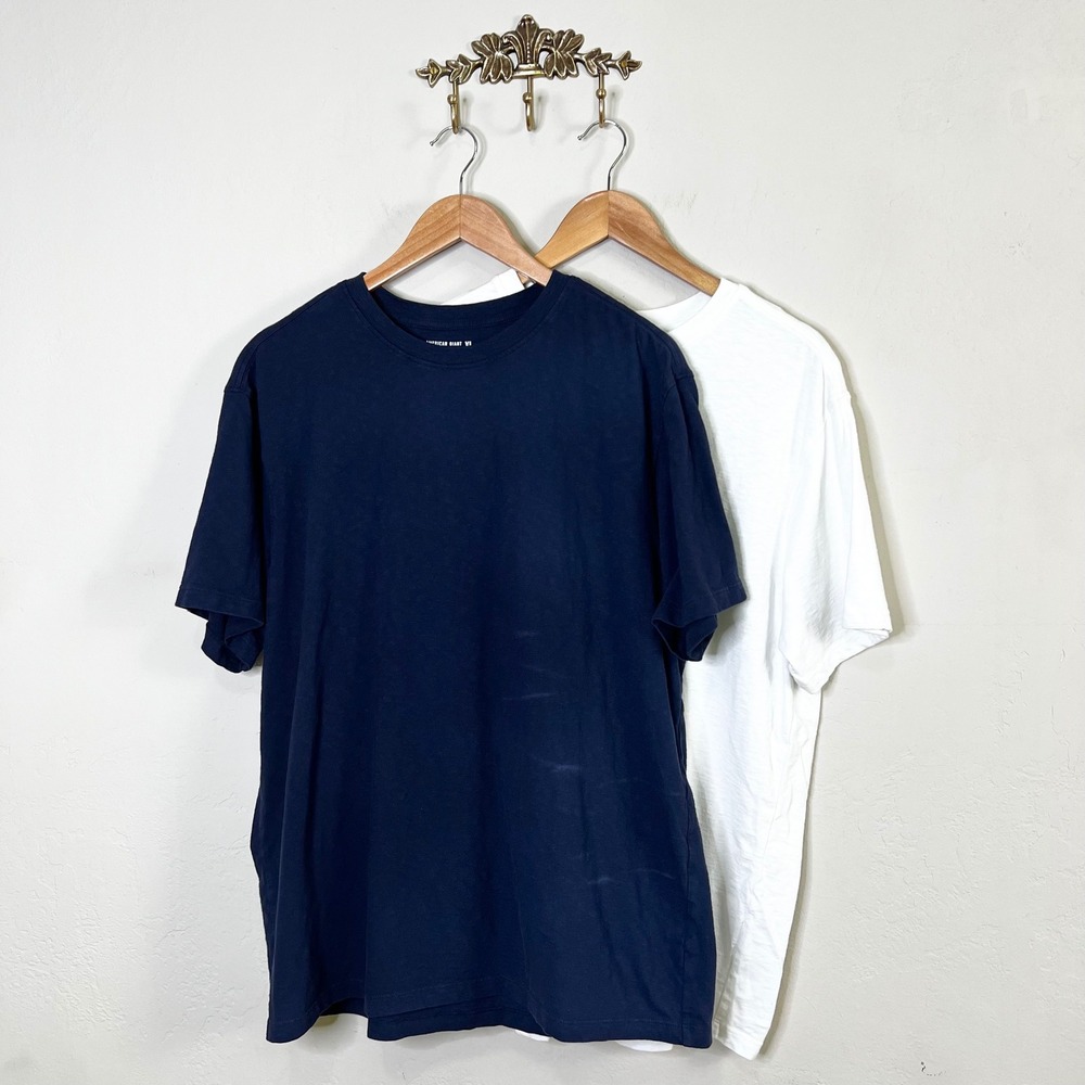 American‎ Giant XL Mens T Shirts Made in USA Cotton Crew Neck Tee Bundle
